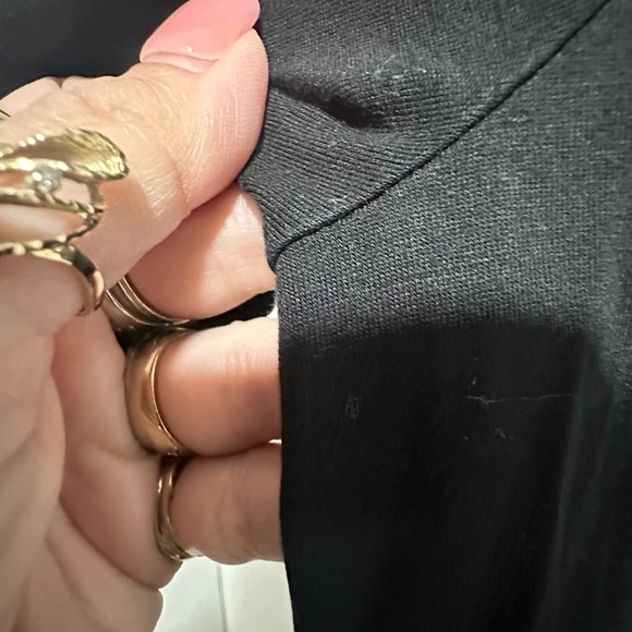 EILEEN FISHER Black Jersey Shift Dress Viscose Spandex Crewneck Size Large P - Picture 3 of 5